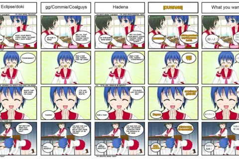 Ragazza mangia con gusto, il suo "jk significato" è che il cibo è delizioso.